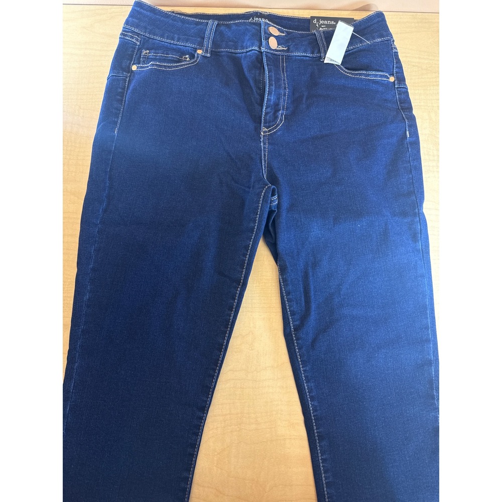 d.jeans Womens Butt Lifter Capri Jeans Dark Wash Modern Fit Size 12 New